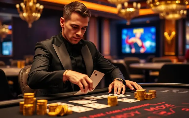 Blackjack — Low and high-limit tables with side bets.